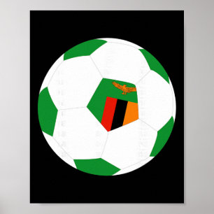 Zambia Soccer Byll Zambian Flag Jersey Pride Print