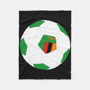 Zambia Soccer Byll Zambian Flag Jersey Pride Print Fleece Blanket