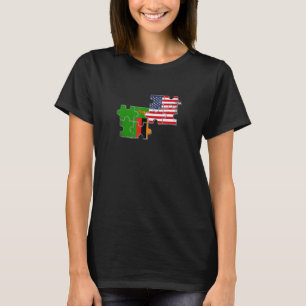 Zambia USA Zambian American Flag T-Shirt