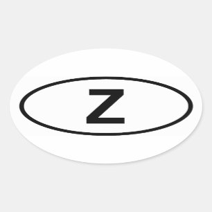 Zambia "Z" Oval Sticker
