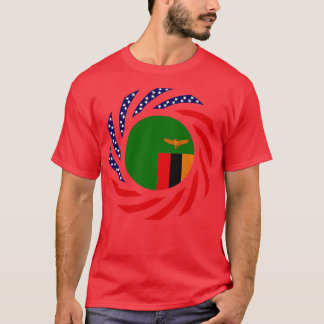 Zambian American Multinational Patriot Flag Series T-Shirt