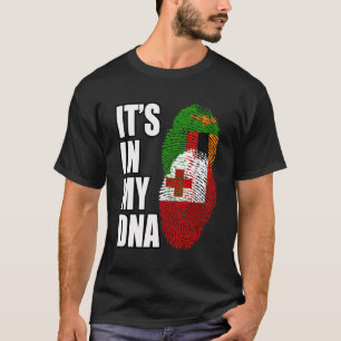 Zambian And Tongan Mix Heritage Dna Flag T-Shirt