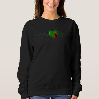 Zambian Heartbeat Zambia Flag Mens Womens Kids Sweatshirt