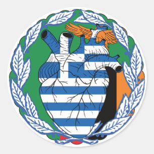 Zambian Zambia Greek Independence Greek Greece Classic Round Sticker