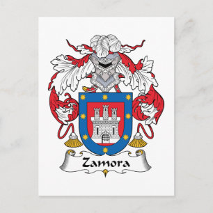 Zamora Family Crest Postcard