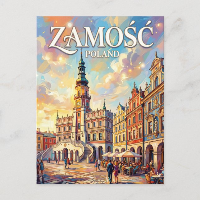 Zamość Poland Postcard (Front)