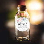 zamzam water nikah muslim wedding favour floral classic round sticker<br><div class="desc">zamzam water nikah muslim wedding favour floral round sticker</div>