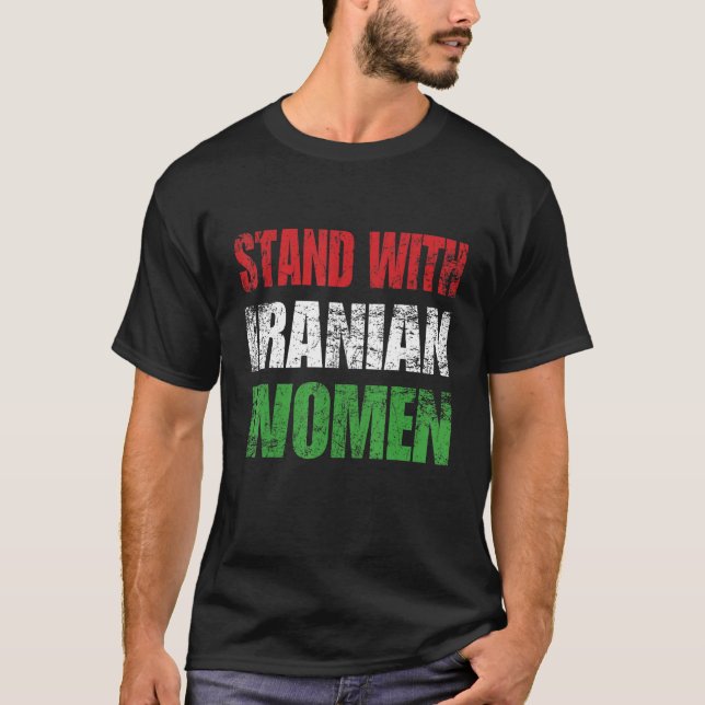 Zan Zendegi Azadi Persian Woman Life Freedom Hand  T-Shirt (Front)