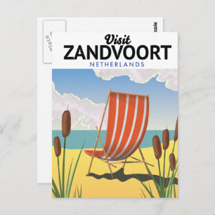 Zandvoort Netherlands travel poster Postcard