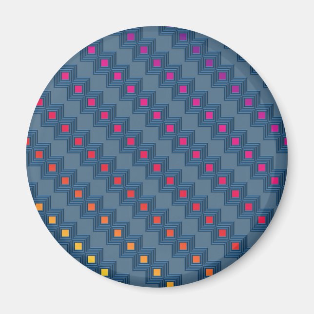 Zany abstract squares magnet (Front)