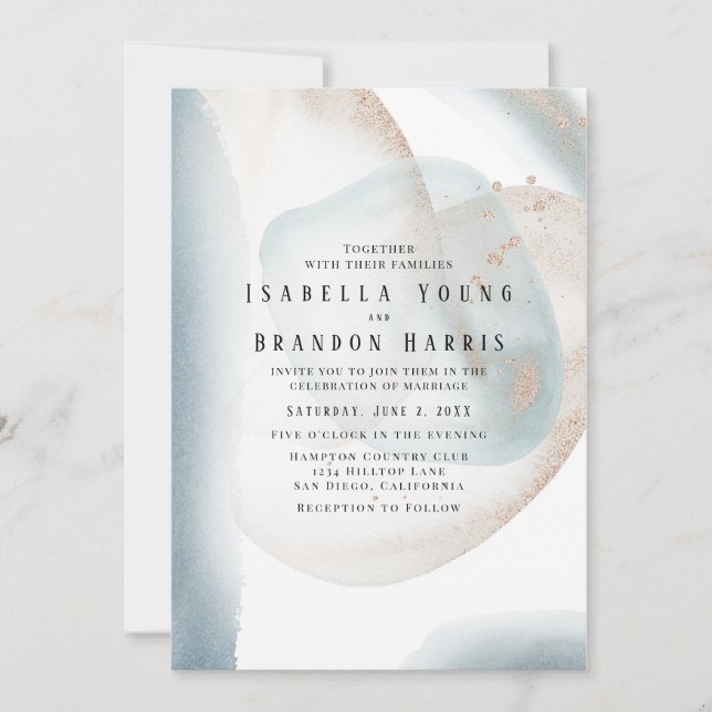 ZANY - Abstract Wedding Invitation (Front)