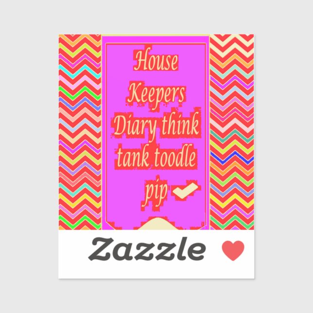  ZANY ART DESIGN WITH HOUSEKEEPER WORDS (Sheet)