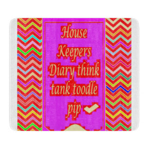  ZANY ART DESIGN WITH HOUSEKEEPER WORDS CUTTING BOARD