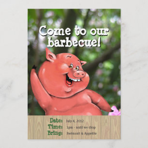 Zany pig roast summer barbecue custom template