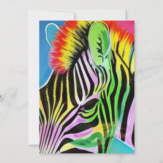 Zany Zebra Holiday Card (Front)