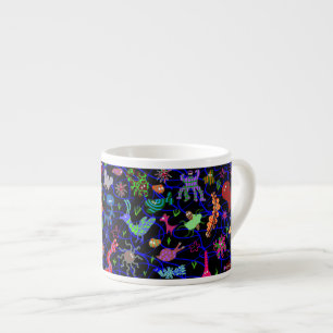 ZANY ZOO BLACK ESPRESSO MUG