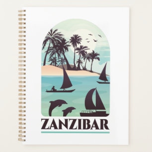 Zanzibar Africa Retro Vintage Travel Planner