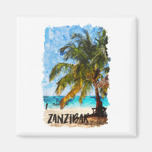 Zanzibar Africa Tropical Beach Travel Magnet