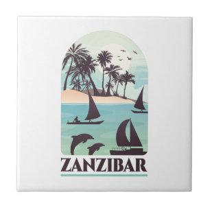 Zanzibar Africa Vintage  Ceramic Tile