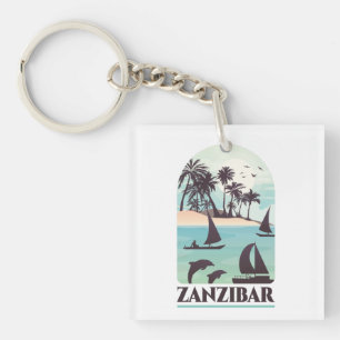 Zanzibar Africa Vintage  Key Ring