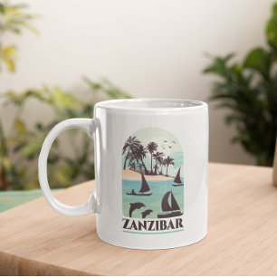 Zanzibar Africa Vintage Magnetic Card Coffee Mug