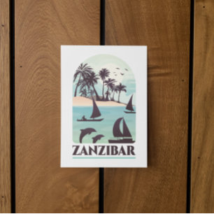 Zanzibar Africa Vintage  Postcard