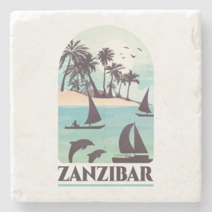 Zanzibar Africa Vintage Stone Coaster