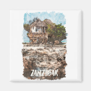 Zanzibar Africa Vintage Travel Magnet