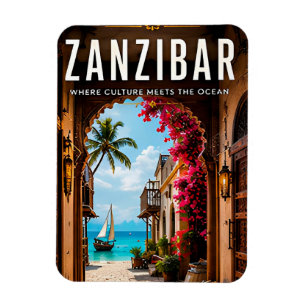 🌺 Zanzibar Indian Ocean Paradise Home Decor 🌴 Magnet