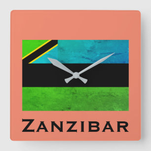 Zanzibar Island, Tanzania Square Wall Clock