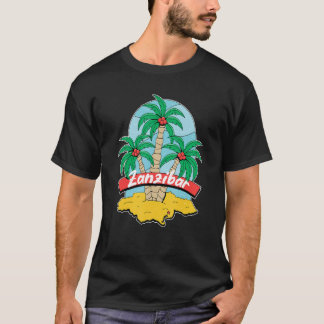 Zanzibar Palm Beach Surfing Souvenir Beach Vacatio T-Shirt