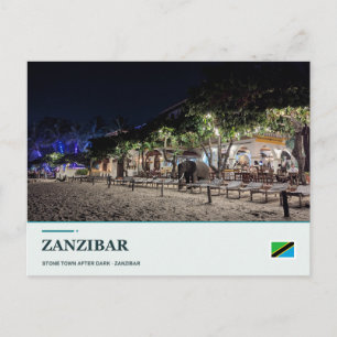 Zanzibar Stone Town After Dark Postcard