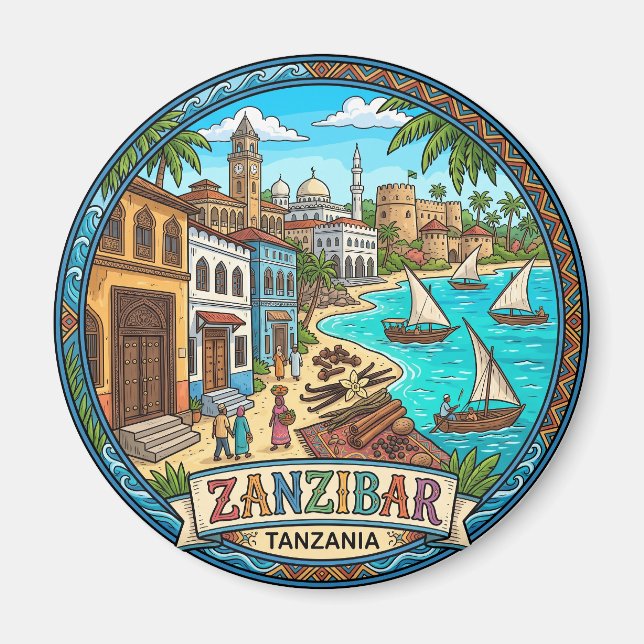 Zanzibar Tanzania Magnet (Front)