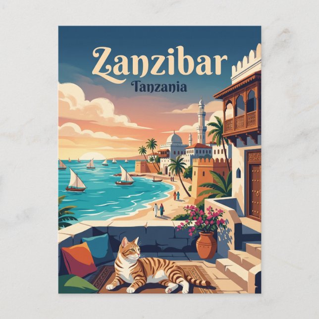 Zanzibar Tanzania Postcard (Front)
