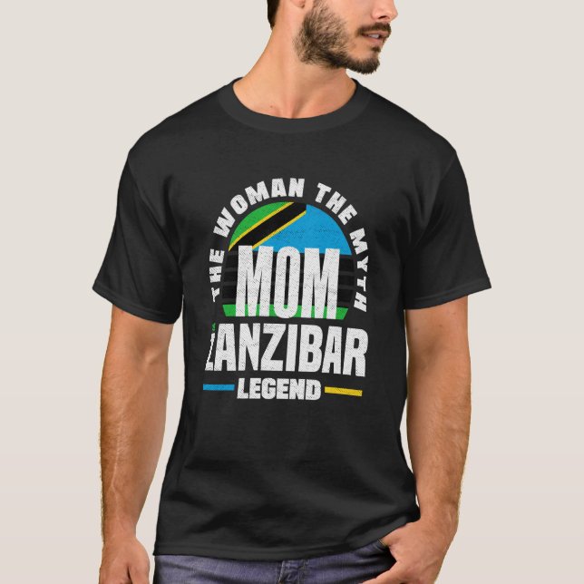 Zanzibar Zanzibari Zanzibar Flag Mothers Day T-Shirt (Front)