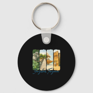 Zanzir Tanzania Traveling Trip Brushstroke Souveni Key Ring
