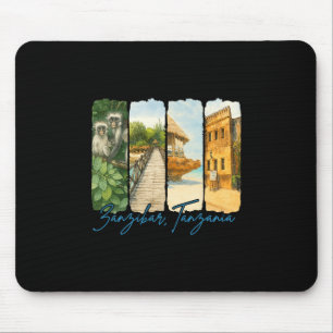 Zanzir Tanzania Traveling Trip Brushstroke Souveni Mouse Pad