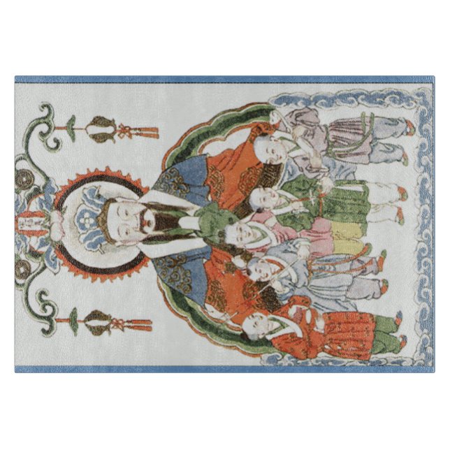 Zao Jun Chinese kitchen god cutting board (Front)