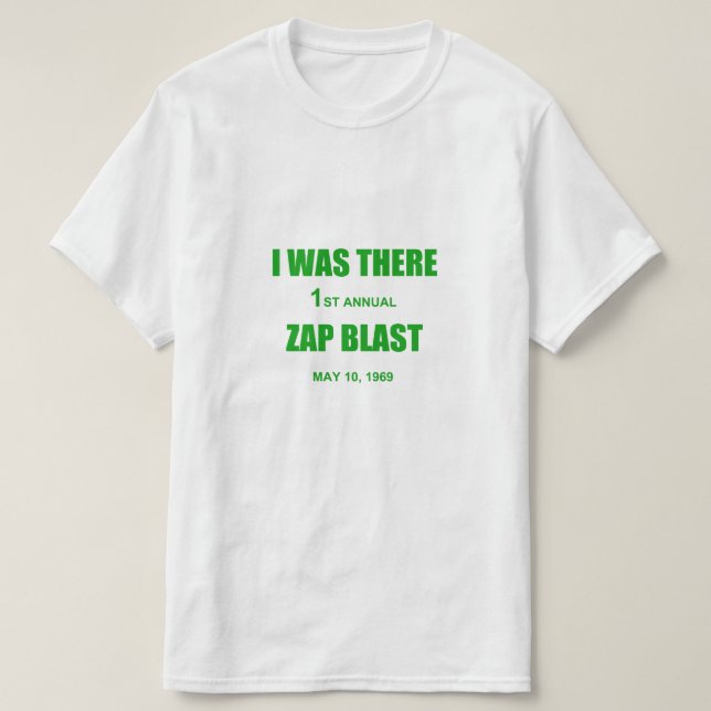 Zap Blast Reproduction T-Shirt (Design Front)