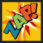 ZAP Fun Retro Comic Book Pop Art Poster<br><div class="desc">A fun,  cool and trendy retro comic book pop art-inspired design that puts the wham,  zap,  pow into any superhero's day. Designed by ComicBookPop© at www.zazzle.com/comicbookpop*</div>