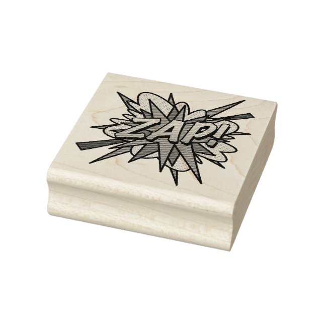 ZAP Fun Retro Comic Book Pop Art Rubber Stamp (Stamp)