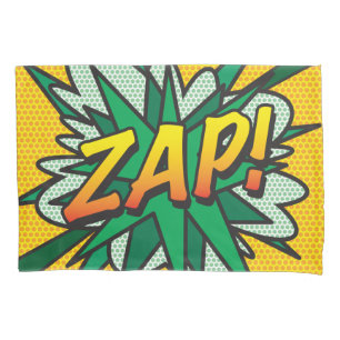 ZAP KAPOW Fun Retro Comic Book Pop Art Pillowcase