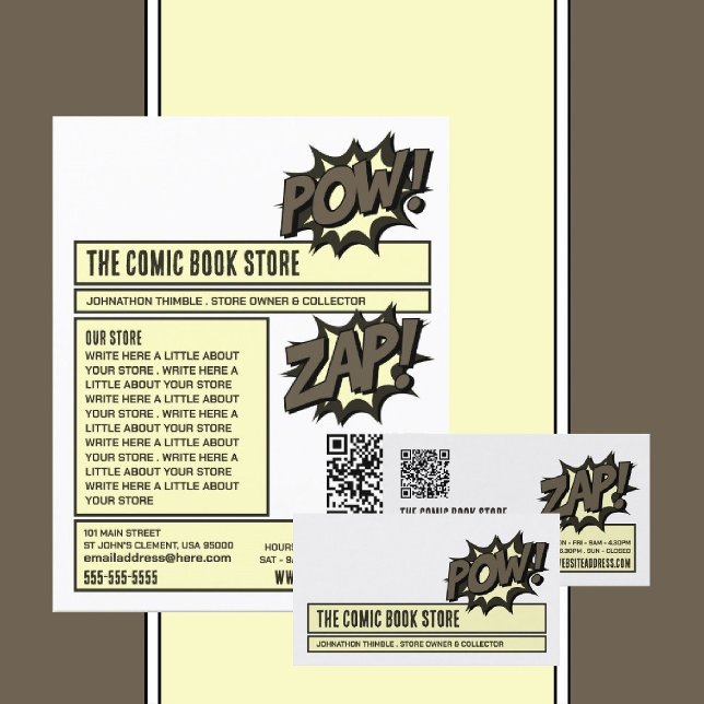 Zap & Pow - Comic Book Store/Collector Flyer (Creator Uploaded)