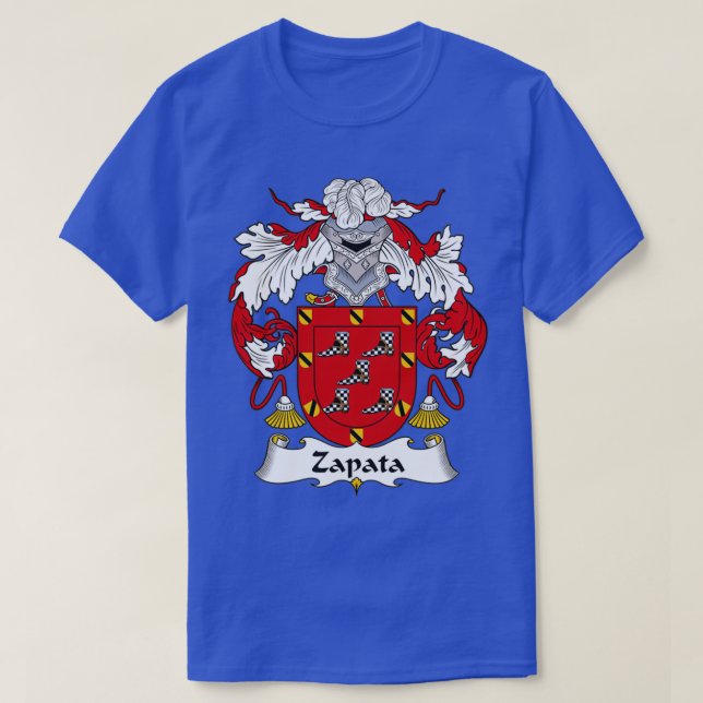 Zapata Coat of Arms Family Crest  T-Shirt (Design Front)
