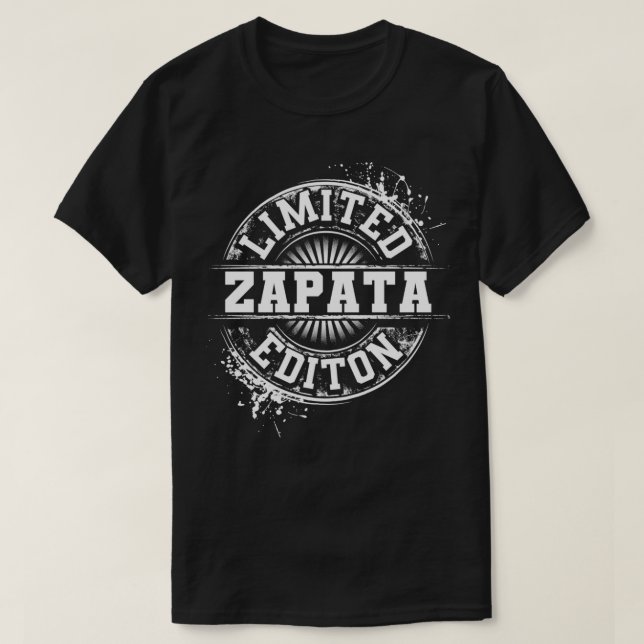 ZAPATA Funny Surname Family Tree Birthday Reunion  T-Shirt (Design Front)