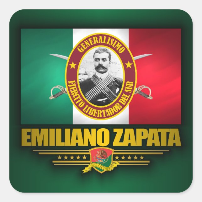 Zapata Square Sticker (Front)