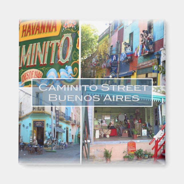 zAR004 BUENOS AIRES, Mosaic, Fridge Magnet (Front)