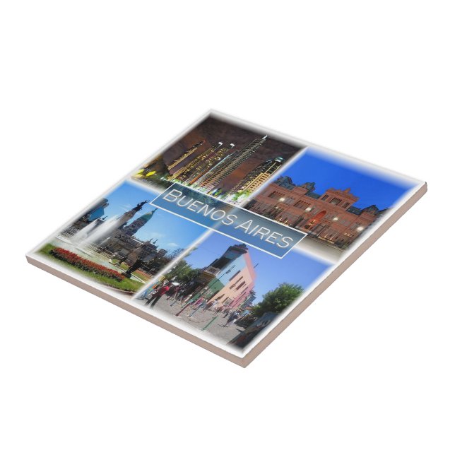 zAR005 BUENOS AIRES, Mosaic, Argentina, Ceramic Tile (Side)