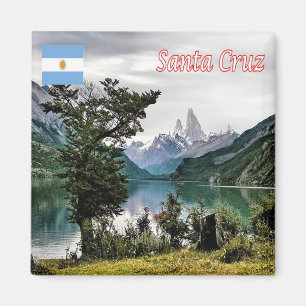 zAR021 SANTA CRUZ, Desert lake, Argentina, Fridge Magnet