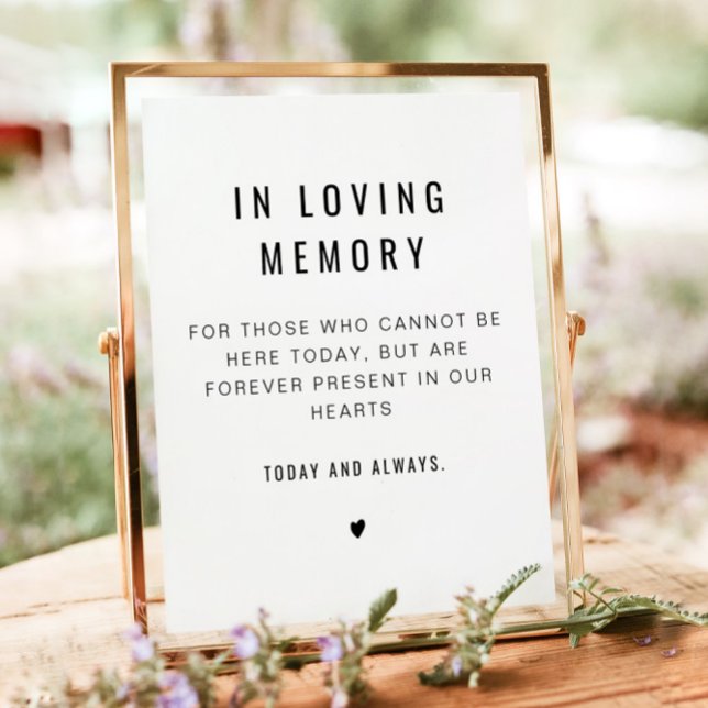 Zara Minimalist In loving Memory Wedding Poster (Creator Uploaded)